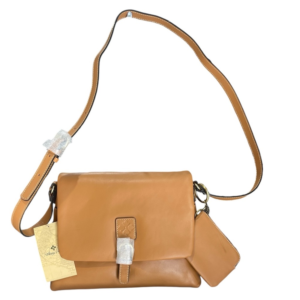 Patricia Nash Mili Leather Medium Flap Crossbody w/ Coin Pouch  0109
